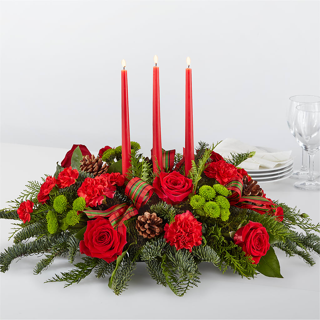 By the Candlelight Centerpiece – MELINDA MCCOY'S FLOWERS, Long Beach CA