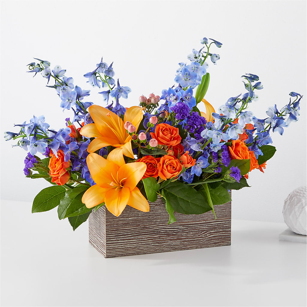 Radiant Citrus Box Bouquet – MELINDA MCCOY'S FLOWERS, Long Beach CA