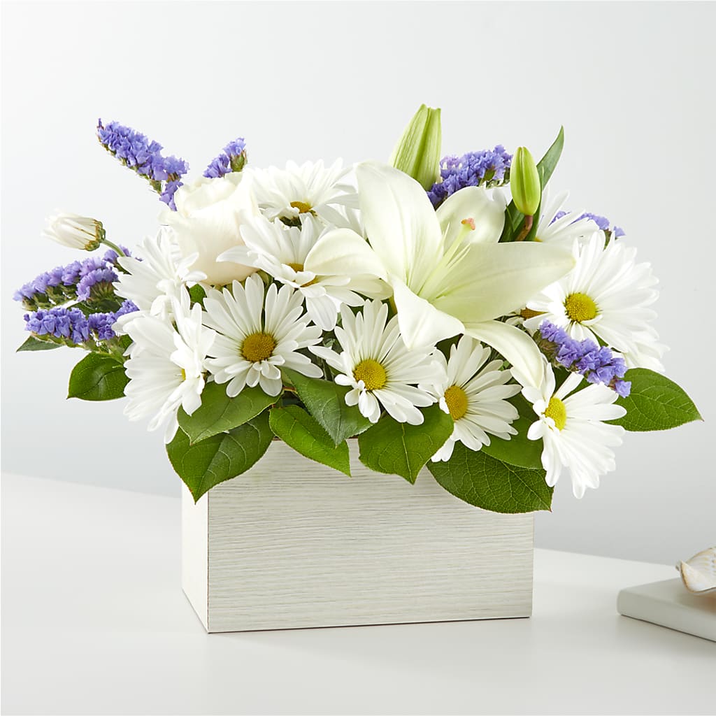 Beyond Blue Box Bouquet – MELINDA MCCOY'S FLOWERS, Long Beach CA