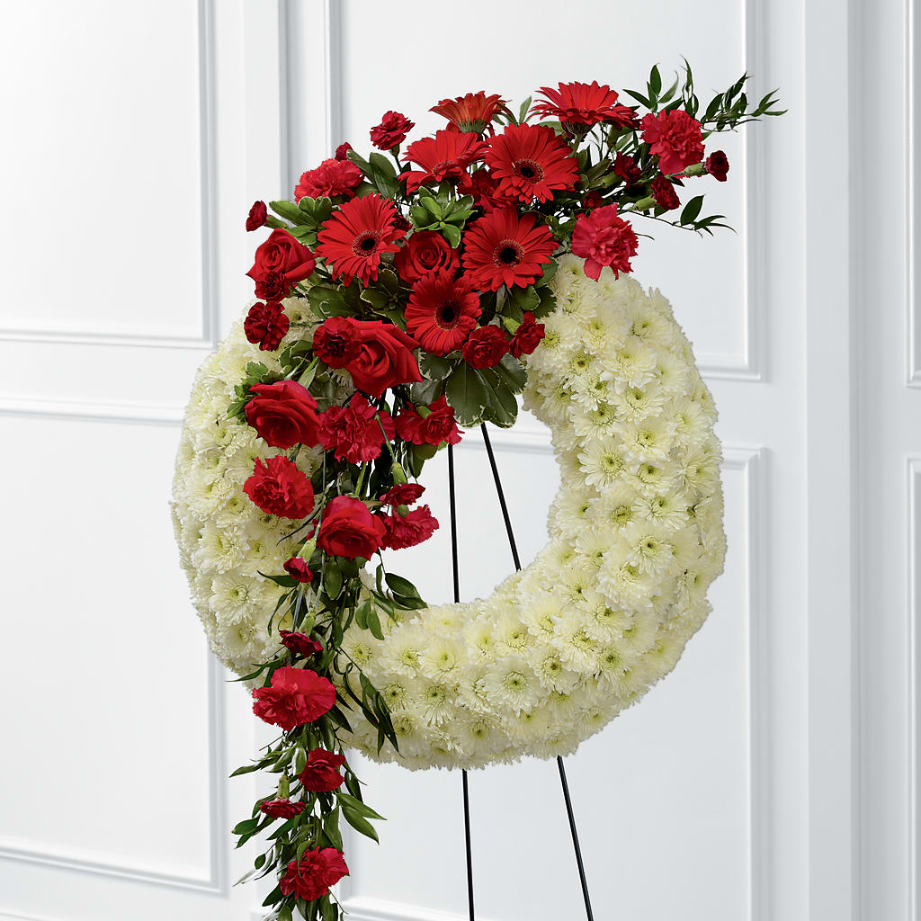 Graceful Tribute Wreath – MELINDA MCCOY'S FLOWERS, Long Beach CA