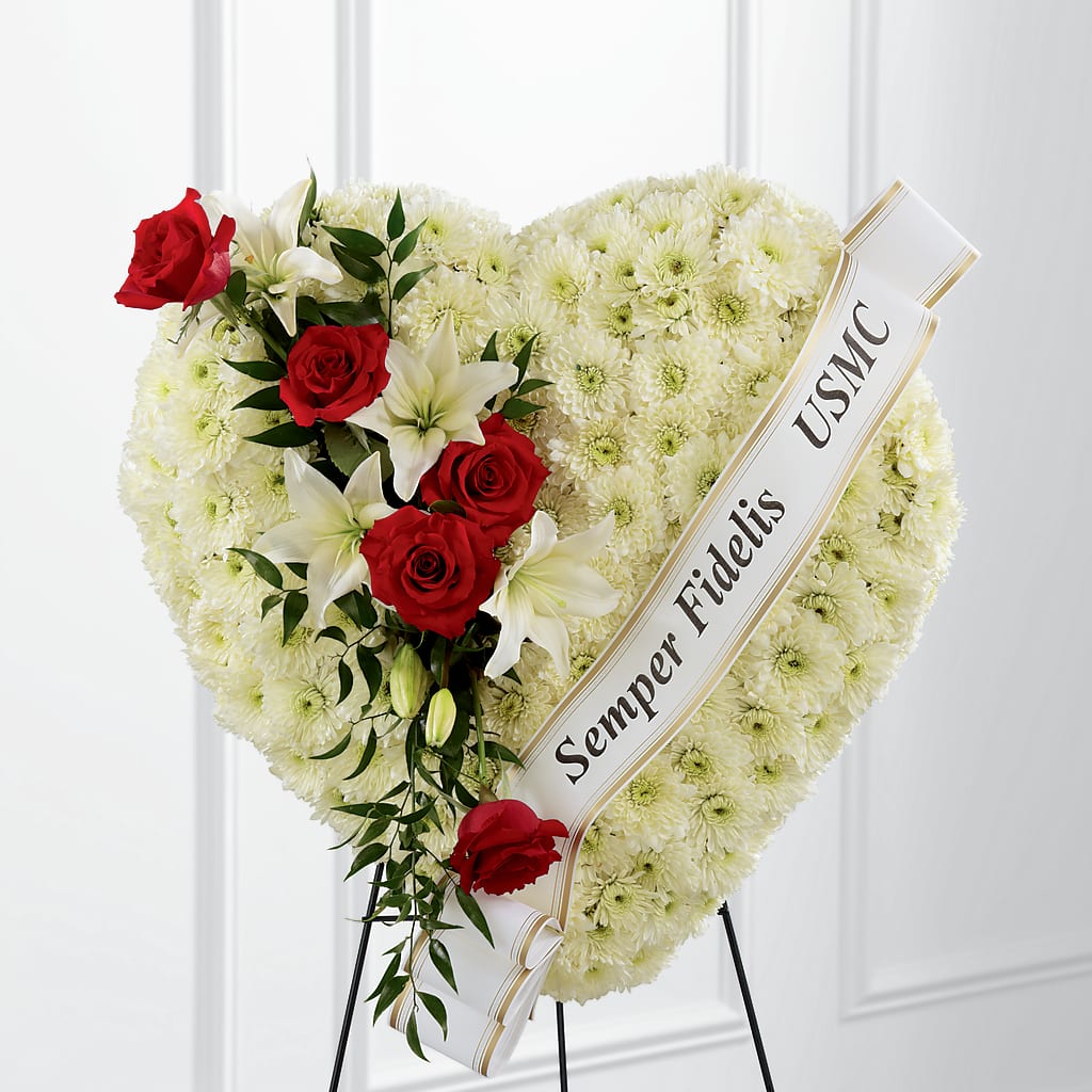 Heartfelt Hero Standing Heart – MELINDA MCCOY'S FLOWERS, Long Beach CA
