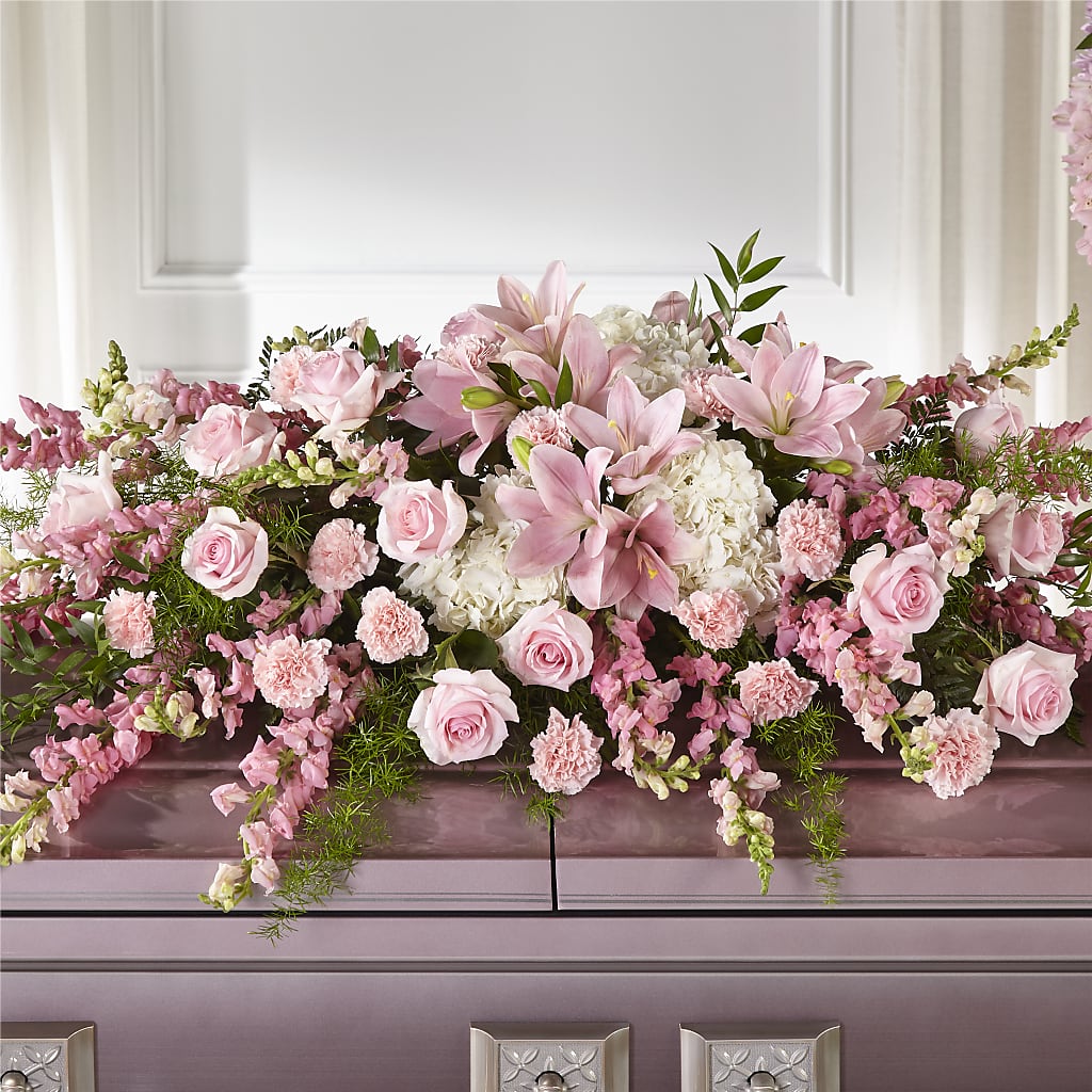 Life & Remembrance Casket Spray – MELINDA MCCOY'S FLOWERS, Long Beach CA