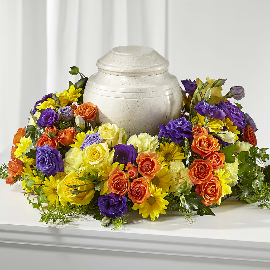 Blossoms of Remembrance Cremation Adornment – MELINDA MCCOY'S FLOWERS, Long Beach CA