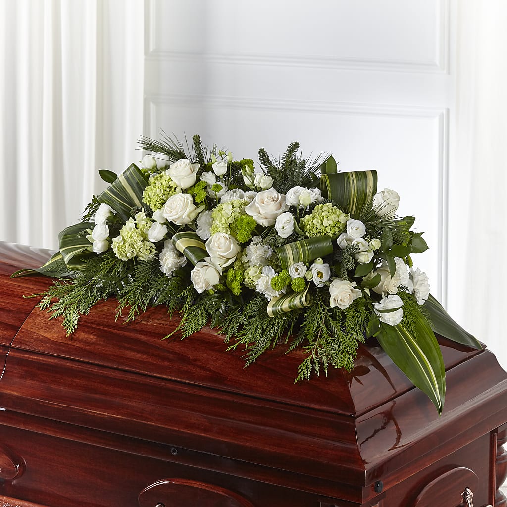 Hopeful Gesture Casket Spray – MELINDA MCCOY'S FLOWERS, Long Beach CA