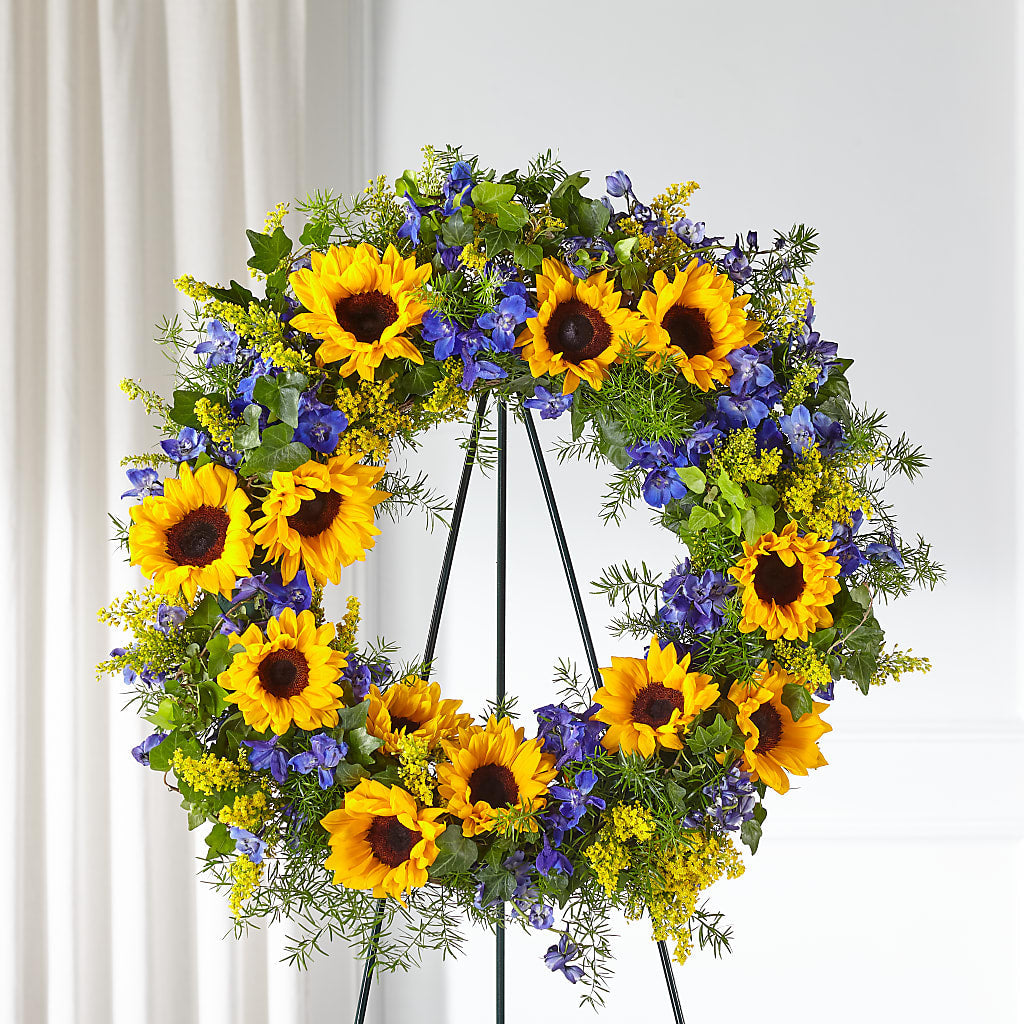 Bright Rays Wreath – MELINDA MCCOY'S FLOWERS, Long Beach CA