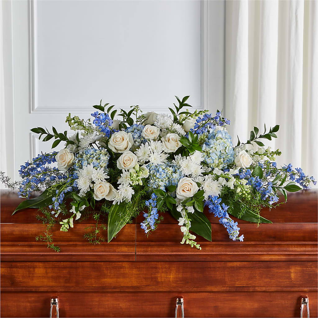 Timeless Essence Casket Spray – MELINDA MCCOY'S FLOWERS, Long Beach CA