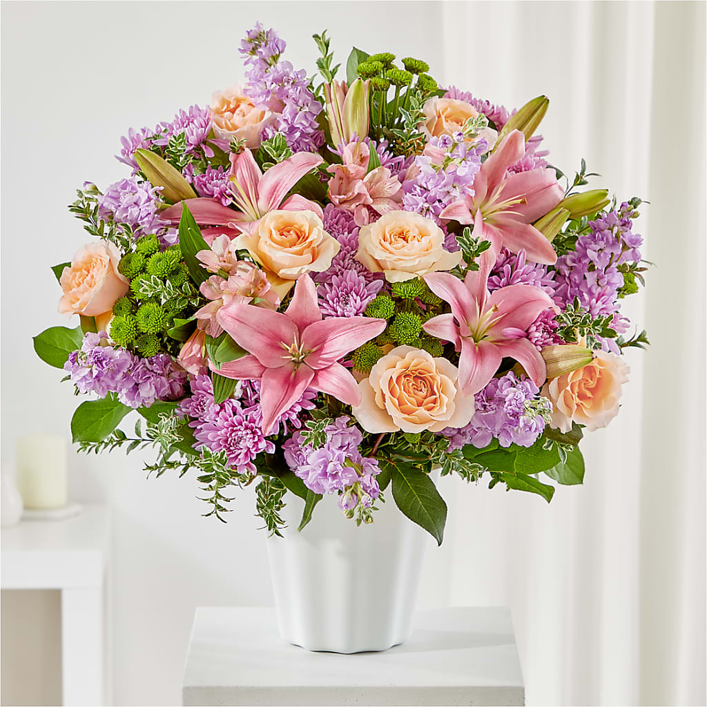 Supportive Embrace Tabletop Basket – MELINDA MCCOY'S FLOWERS, Long Beach CA