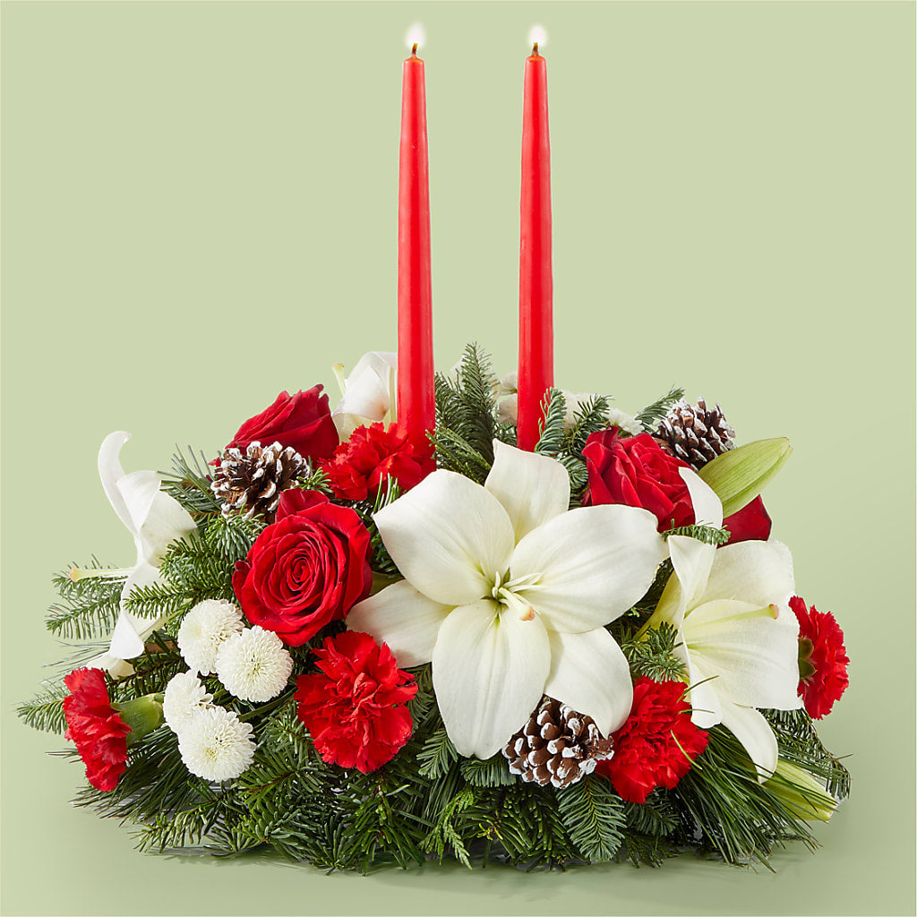 Seasonal Festivities Centerpiece – MELINDA MCCOY'S FLOWERS, Long Beach CA