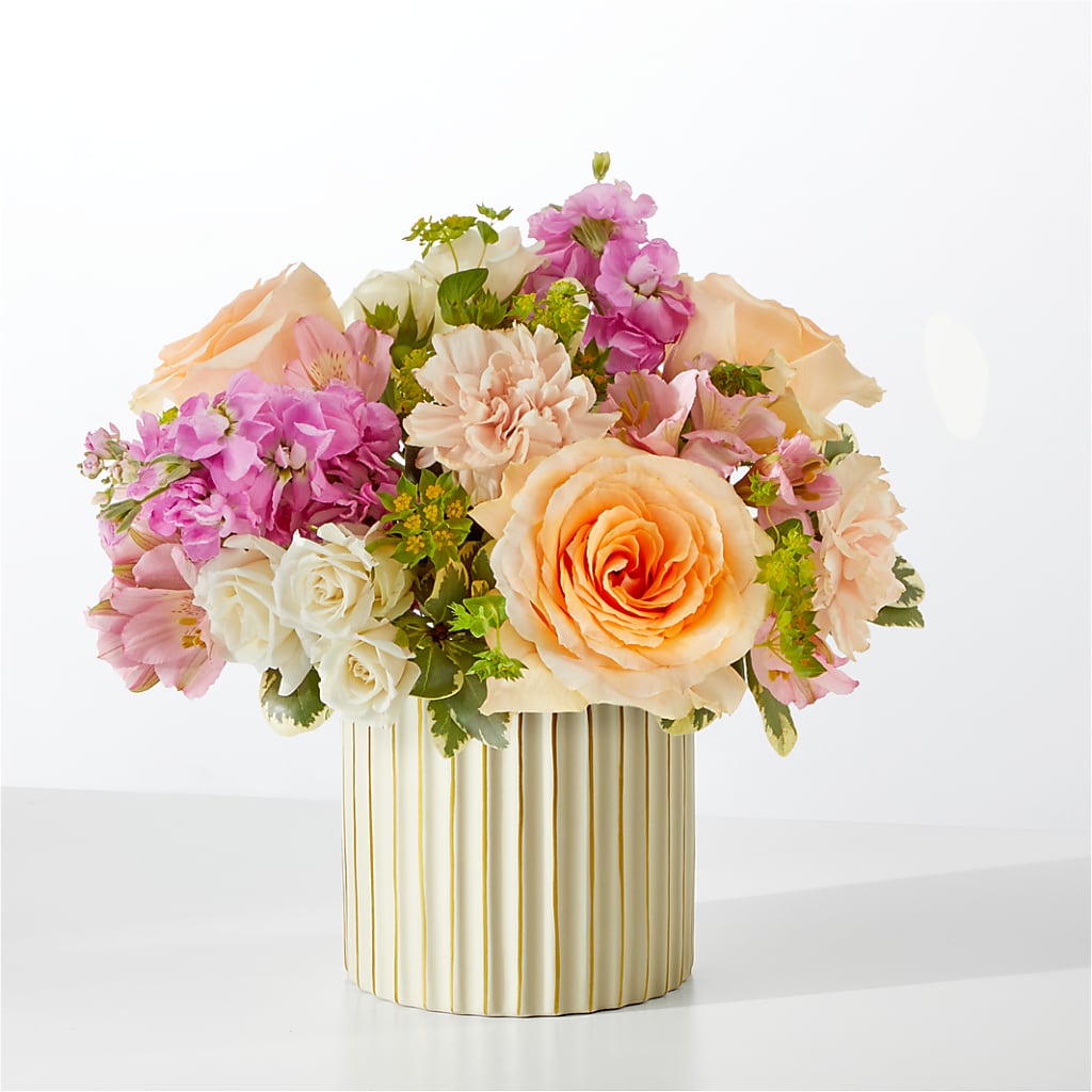 Paradise Bouquet with Ivory Vase – MELINDA MCCOY'S FLOWERS, Long Beach CA