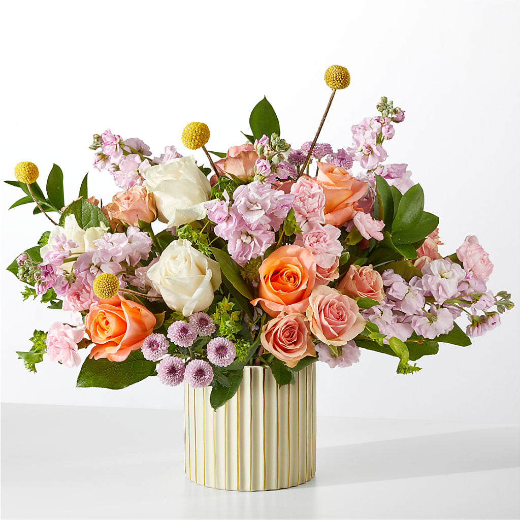 French Market Bouquet with Ivory Vase – MELINDA MCCOY'S FLOWERS, Long Beach CA