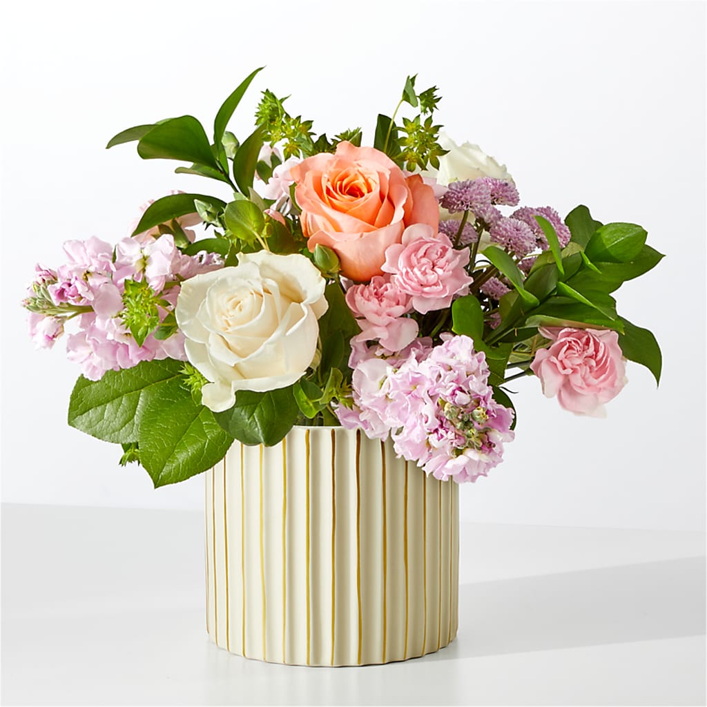 French Market Bouquet with Ivory Vase – MELINDA MCCOY'S FLOWERS, Long Beach CA