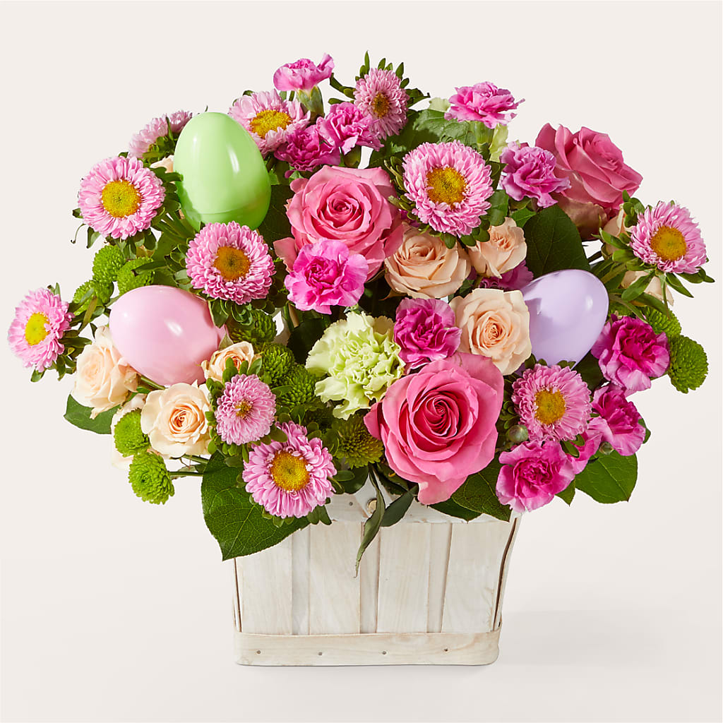 Get Eggcited Basket – MELINDA MCCOY'S FLOWERS, Long Beach CA