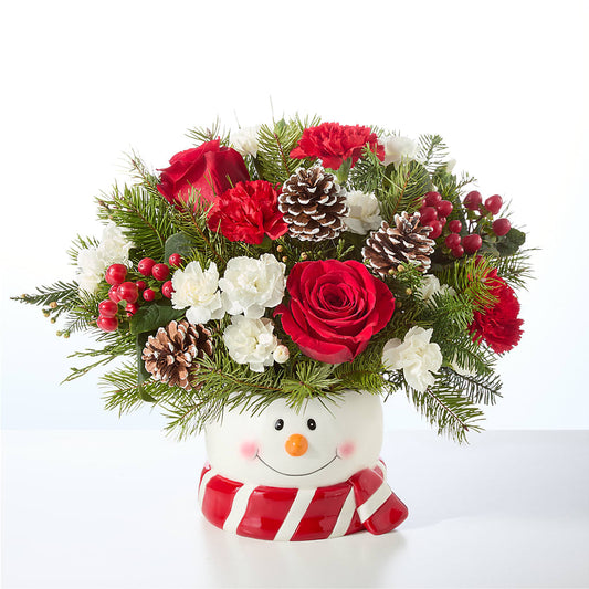 Jolly Snowman Bouquet – MELINDA MCCOY'S FLOWERS, Long Beach CA