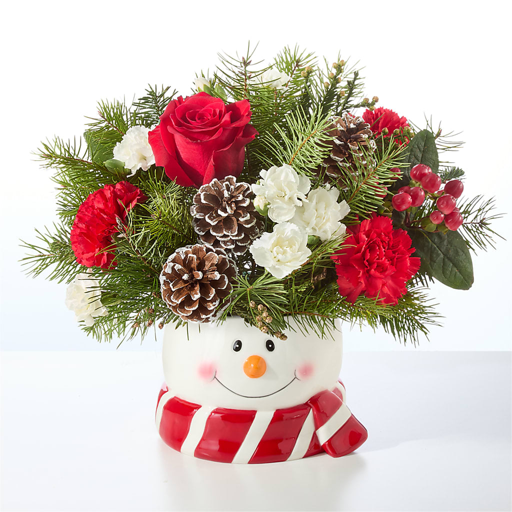 Jolly Snowman Bouquet – MELINDA MCCOY'S FLOWERS, Long Beach CA
