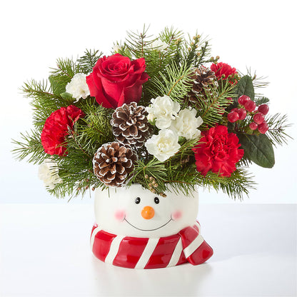 Jolly Snowman Bouquet – MELINDA MCCOY'S FLOWERS, Long Beach CA