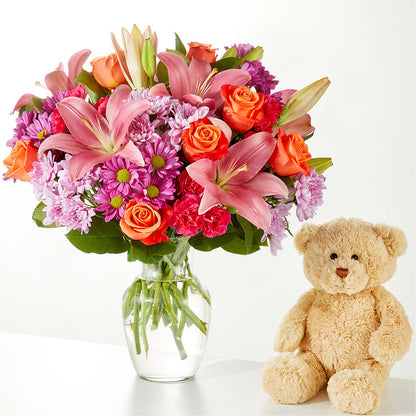 One and Only Bouquet and Bear Bundle – MELINDA MCCOY'S FLOWERS, Long Beach CA