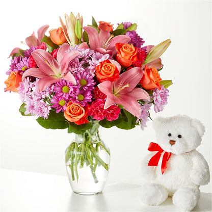 One and Only Bouquet and Bear Bundle – MELINDA MCCOY'S FLOWERS, Long Beach CA