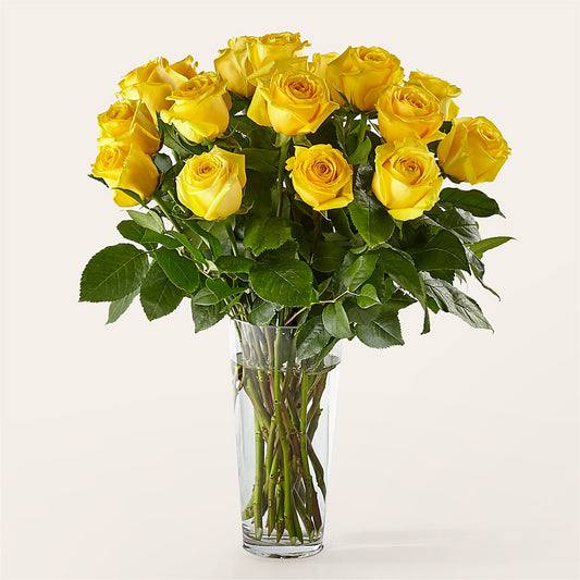 Long Stem Yellow Rose Bouquet – MELINDA MCCOY'S FLOWERS, Long Beach CA