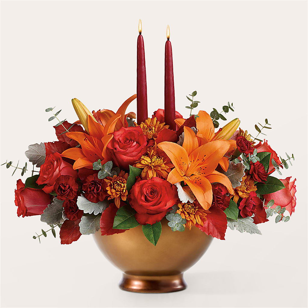 Fruits of Fall Centerpiece – MELINDA MCCOY'S FLOWERS, Long Beach CA
