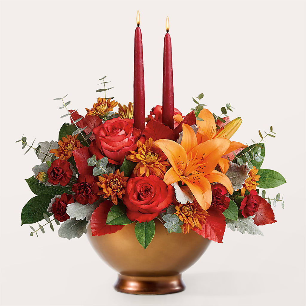 Fruits of Fall Centerpiece – MELINDA MCCOY'S FLOWERS, Long Beach CA