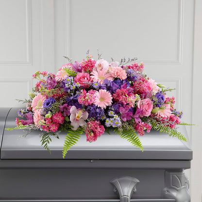 Glorious Garden Casket Spray – MELINDA MCCOY'S FLOWERS, Long Beach CA