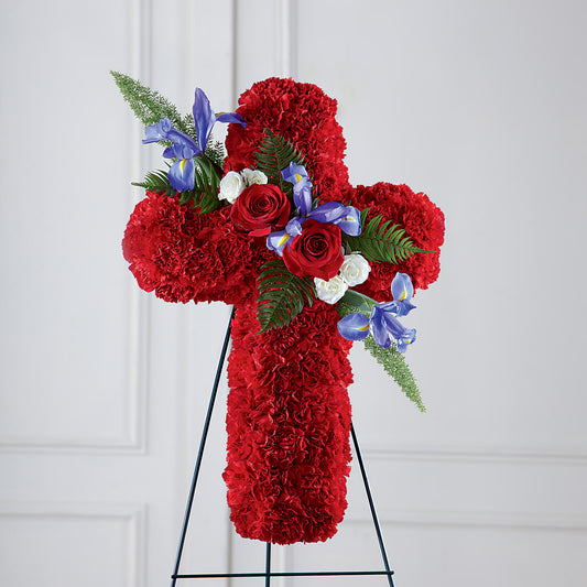 Faithful Hero Floral Cross – MELINDA MCCOY'S FLOWERS, Long Beach CA