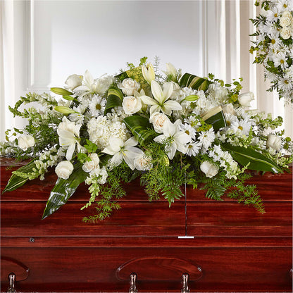 Abundance Casket Spray – MELINDA MCCOY'S FLOWERS, Long Beach CA