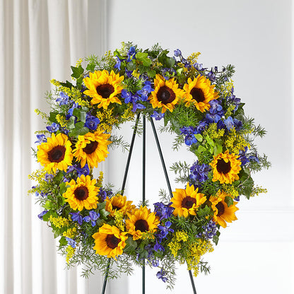 Bright Rays Wreath – MELINDA MCCOY'S FLOWERS, Long Beach CA