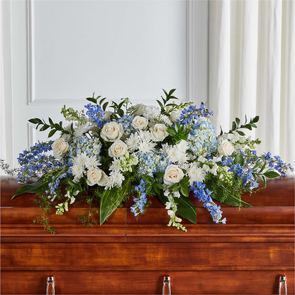 Timeless Essence Casket Spray – MELINDA MCCOY'S FLOWERS, Long Beach CA