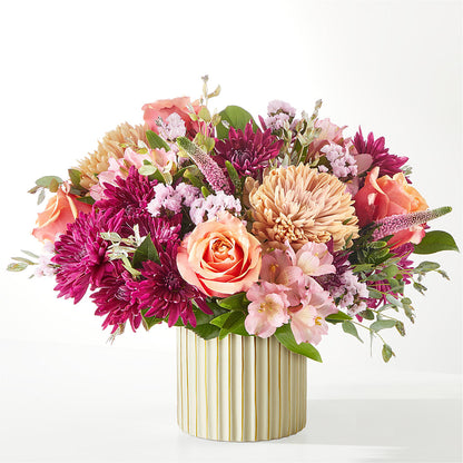 Berry Cobbler Bouquet with Ivory Vase – MELINDA MCCOY'S FLOWERS, Long Beach CA