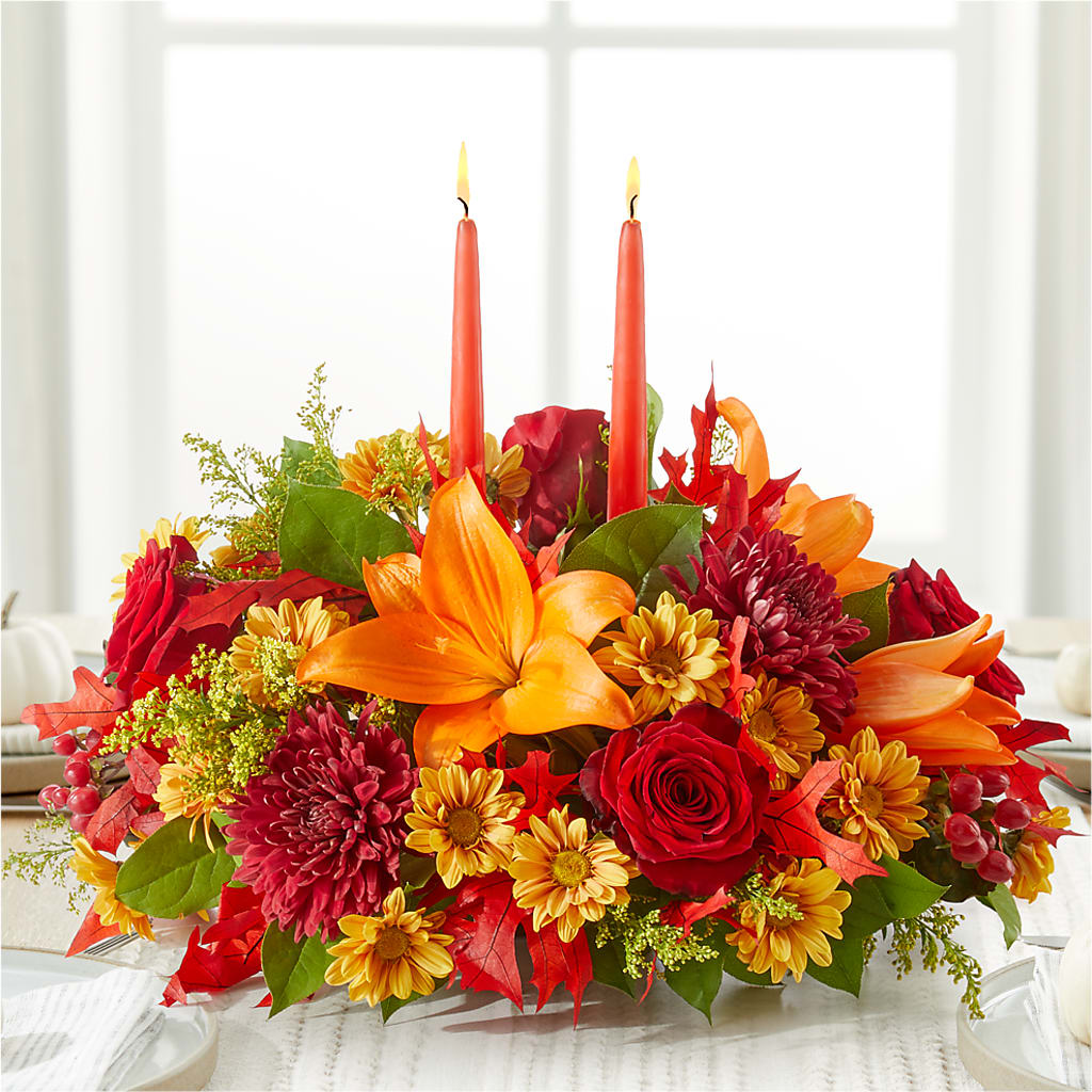 Autumn's Embrace Centerpiece – MELINDA MCCOY'S FLOWERS, Long Beach CA