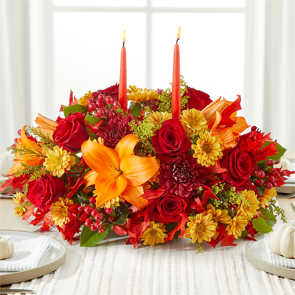 Autumn's Embrace Centerpiece – MELINDA MCCOY'S FLOWERS, Long Beach CA