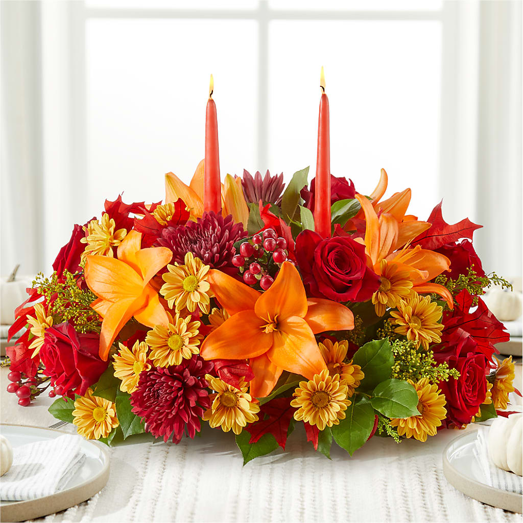 Autumn's Embrace Centerpiece – MELINDA MCCOY'S FLOWERS, Long Beach CA