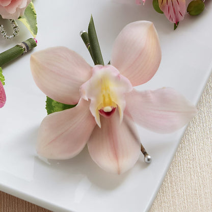 Pink Cymbidium Boutonniere – MELINDA MCCOY'S FLOWERS, Long Beach CA