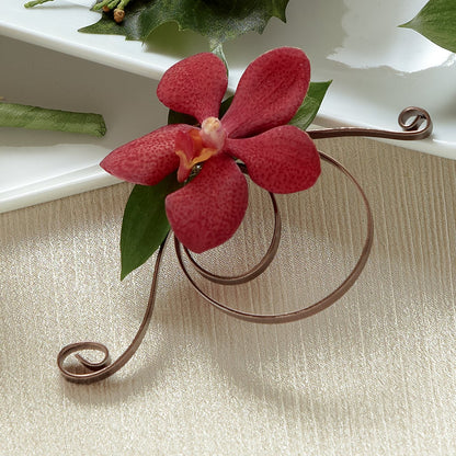 Red Mokara Boutonniere – MELINDA MCCOY'S FLOWERS, Long Beach CA
